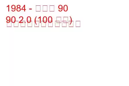 1984 - サーブ 90
90 2.0 (100 馬力) の燃料消費量と技術仕様