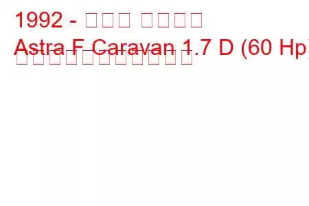 1992 - オペル アストラ
Astra F Caravan 1.7 D (60 Hp) の燃料消費量と技術仕様