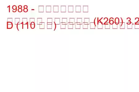 1988 - 日産パトロール
パトロール ハードトップ (K260) 3.2 D (110 馬力) の燃料消費量と技術仕様