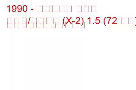 1990 - ヒュンダイ ポニー
ポニー/エクセル (X-2) 1.5 (72 馬力) の燃料消費量と技術仕様