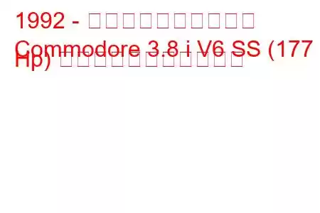 1992 - ホールデン・コモドア
Commodore 3.8 i V6 SS (177 Hp) の燃料消費量と技術仕様