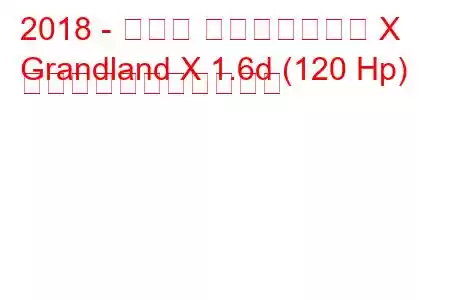 2018 - オペル グランドランド X
Grandland X 1.6d (120 Hp) の燃料消費量と技術仕様